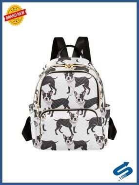 Lightweight Nylon Quilted Backpack Purse with Multiple Pockets - Travel Daypack